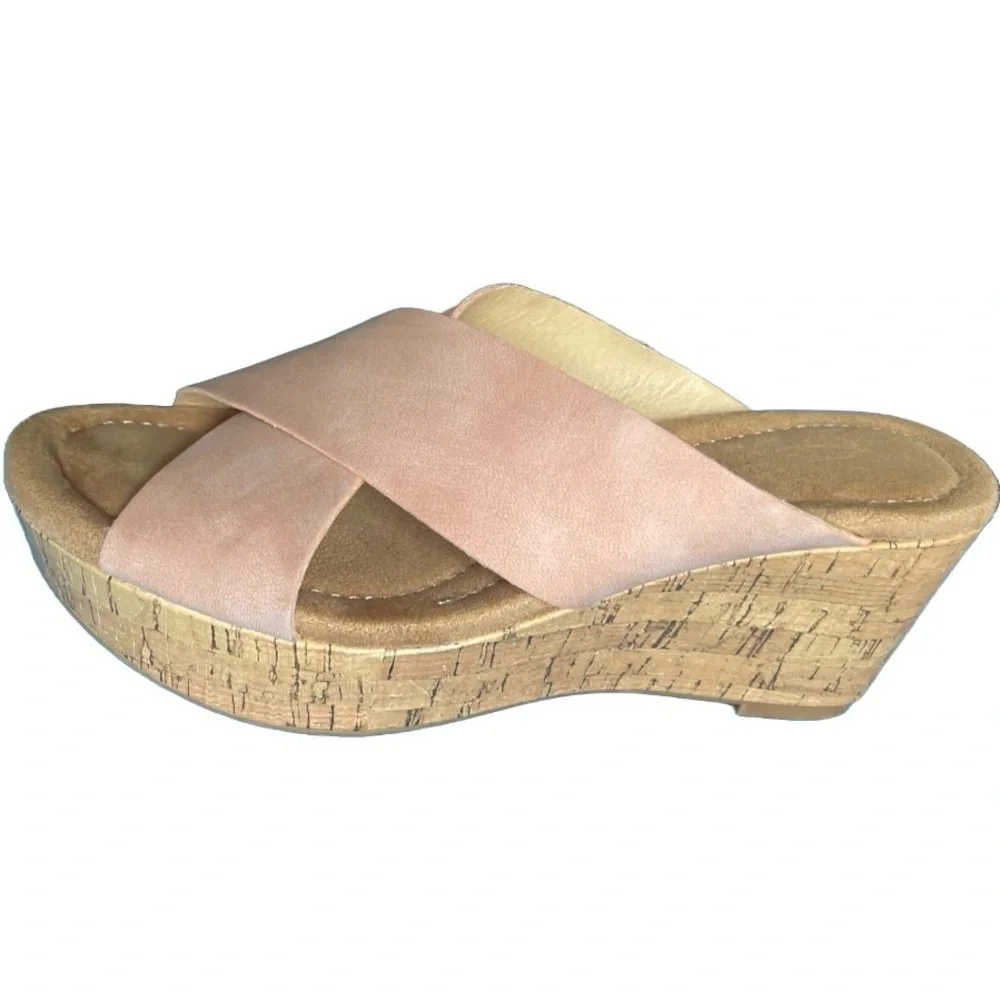 Women's Tan Wedge Sandals